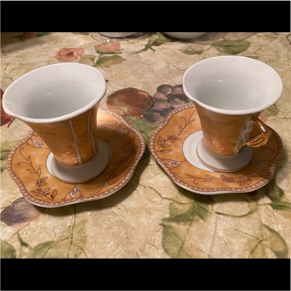 L D'Lusso Set gold  design espresso /tea
